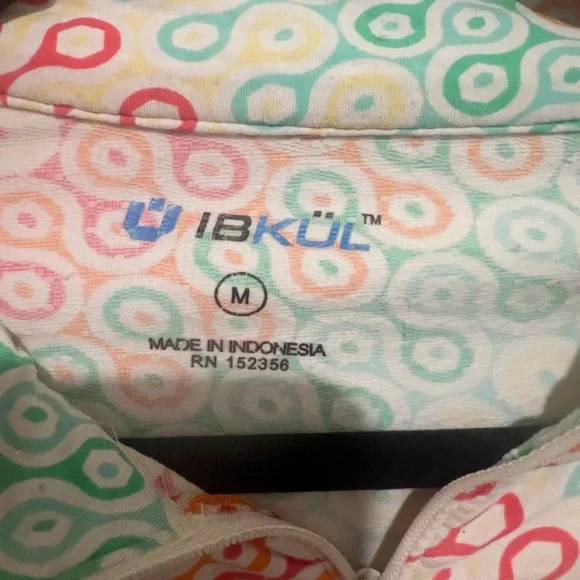 Ibkul Outdoor Long Sleeve Tennis Golf 1/2 Zip Pullover UPF 50 Geometric Medium - Picture 4 of 10